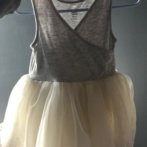 Adorable grey and ivory tutu dress
